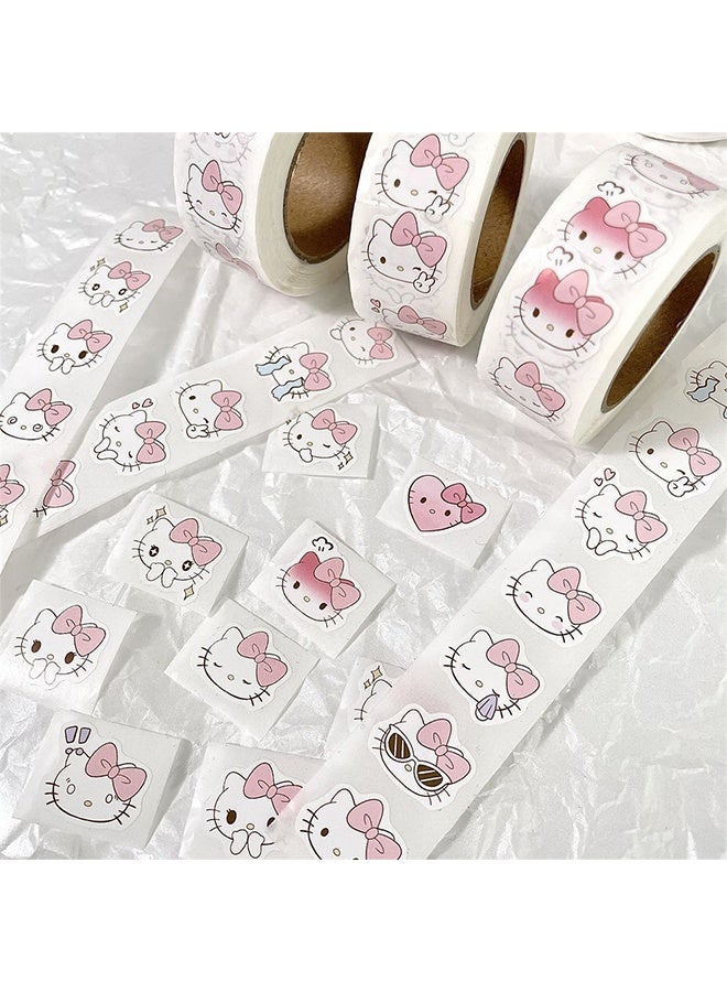 هالو كيتي 4 ملصقات هالو كيتي ذاتية اللصق ملصقات حيوانات ملصقات مكافآت للأطفال لسكرابوكينغ - Image 3