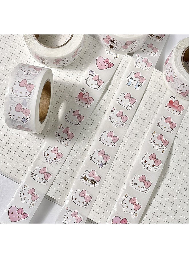 هالو كيتي 4 ملصقات هالو كيتي ذاتية اللصق ملصقات حيوانات ملصقات مكافآت للأطفال لسكرابوكينغ - Image 2