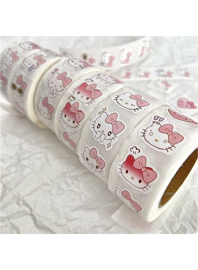 هالو كيتي 4 ملصقات هالو كيتي ذاتية اللصق ملصقات حيوانات ملصقات مكافآت للأطفال لسكرابوكينغ - Image 5