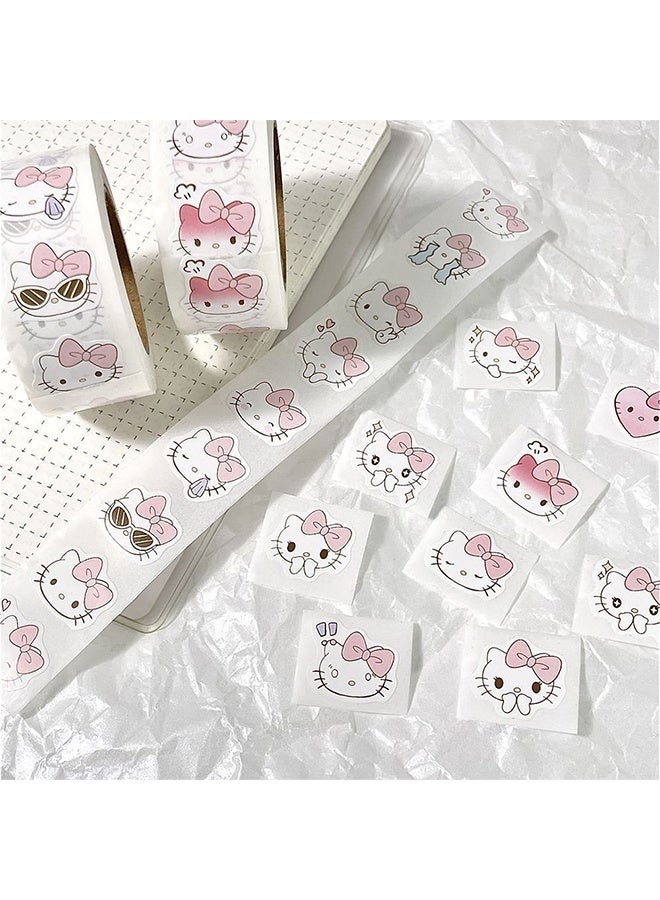 هالو كيتي 4 ملصقات هالو كيتي ذاتية اللصق ملصقات حيوانات ملصقات مكافآت للأطفال لسكرابوكينغ - Image 4