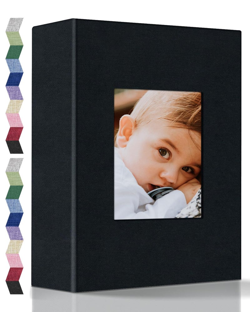 popotop Photo Album 4x6200 Photos Photo Books with 200 Horizontal PocketsLinen Cover Albums for Family Wedding Anniversary Baby Vacation Pictures