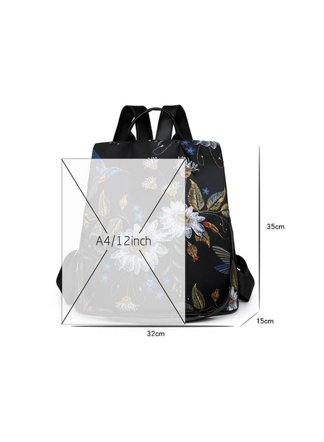 Moca حقيبة ظهر نايلون عصرية غير رسمية للنساء والفتيات مقاس M حقيبة متعددة الاستخدامات للسفر، غير رسمية، كلية، مكتب، هدية عمل للنساء (طائر الطنان) - Image 3