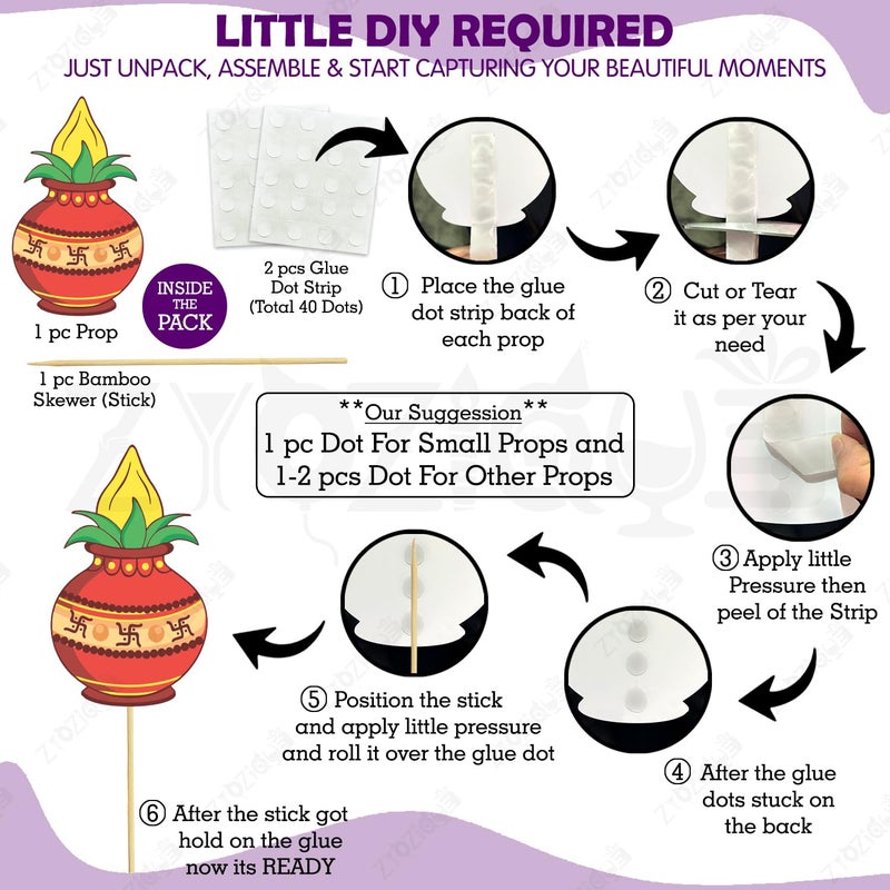 Zyozique Annaprasanam Swirls Hanging with Happy Rice Ceremony Paper Banner and Balloon,Photo Booth Props,Rice Ceremony Decorations,Baby Photoshoot Props for Rice Ceremony (Pack of 50) - Image 3