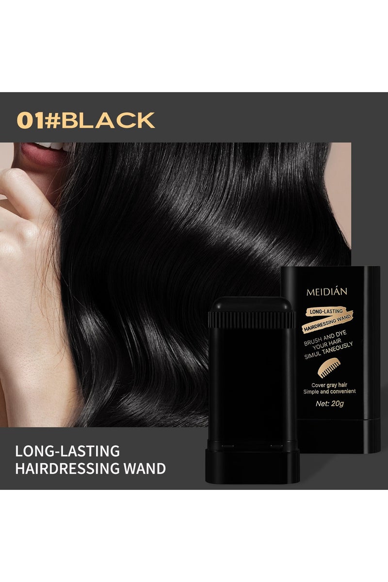 Meidián 2Pack Safe and Convenient Comb Hair Dye, Portable Hair Dye Comb For Gray Hair Coverage, Waterproof and Sweat-Proof, 2 in 1 Instant Dye, for Women & Men(BLACK) - Image 2