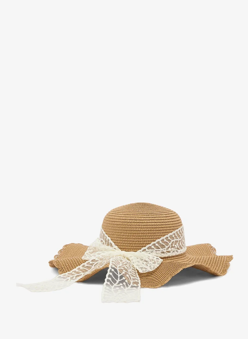 جينجر Rafia Fedora Straw Hat