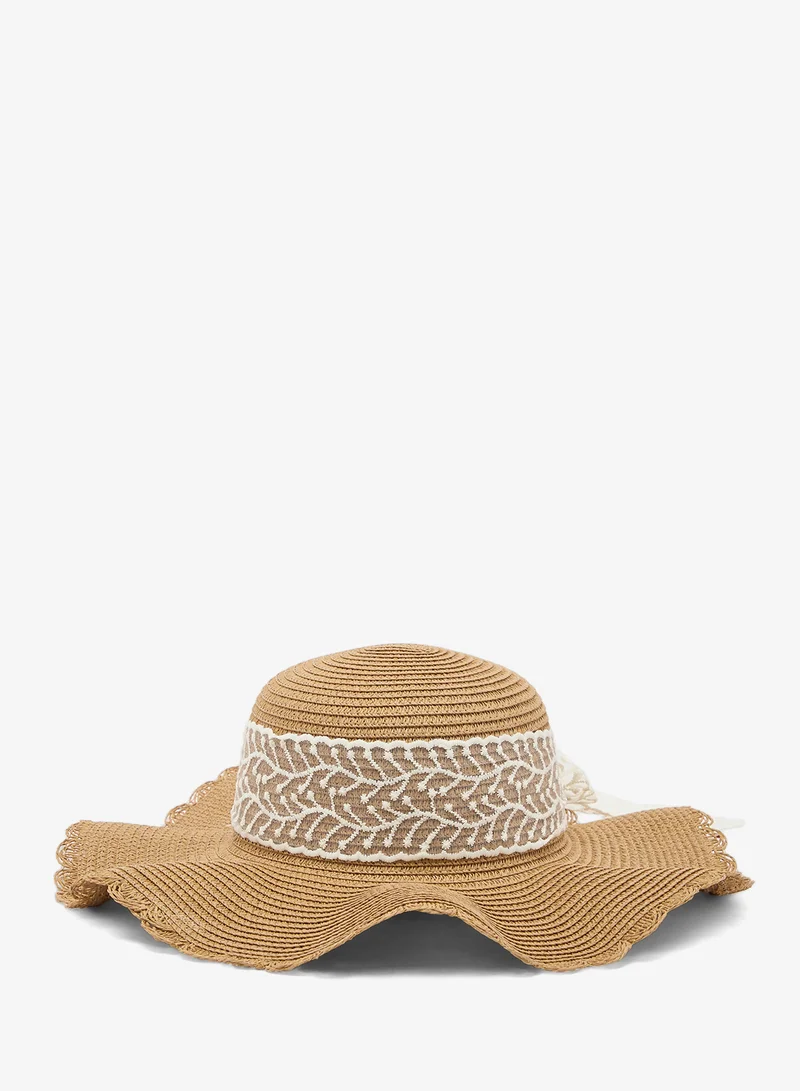 جينجر Rafia Fedora Straw Hat