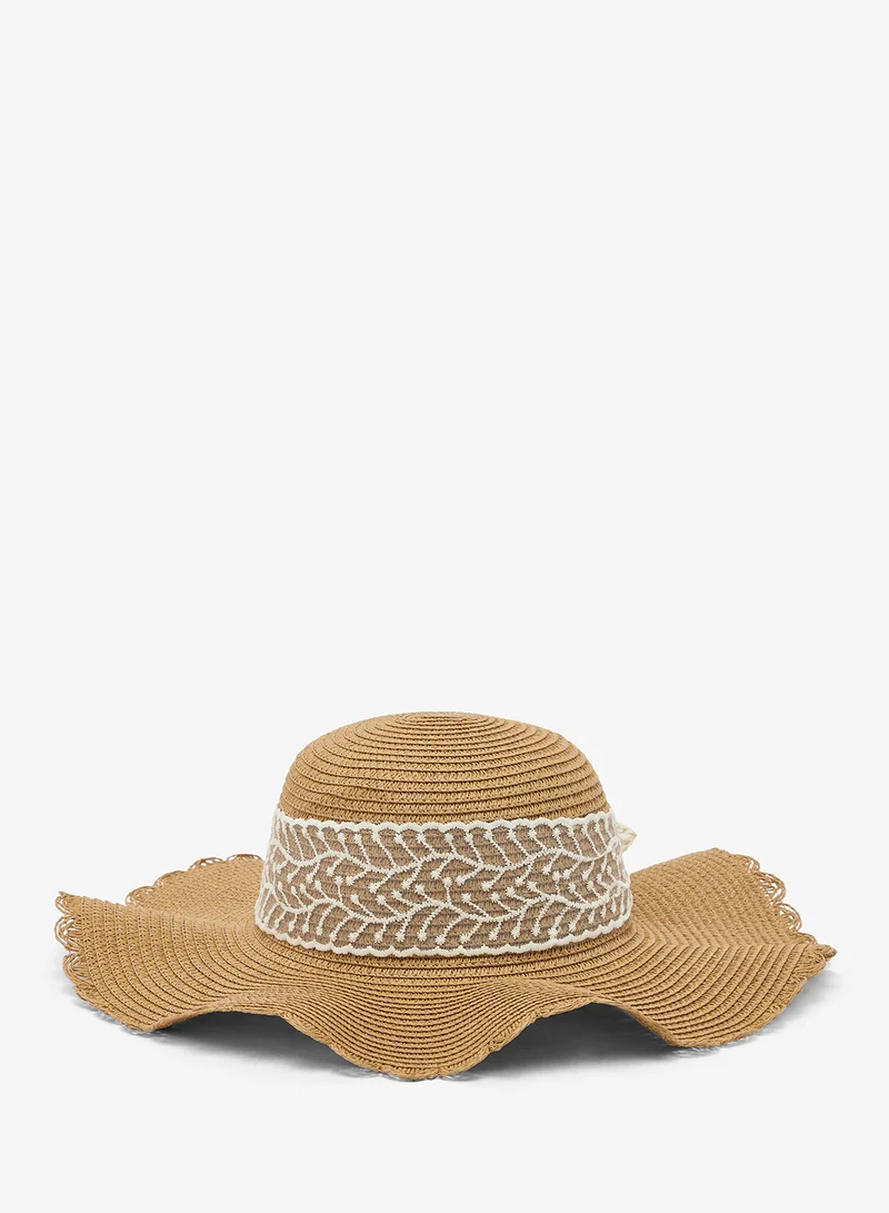 Ginger Rafia Fedora Straw Hat