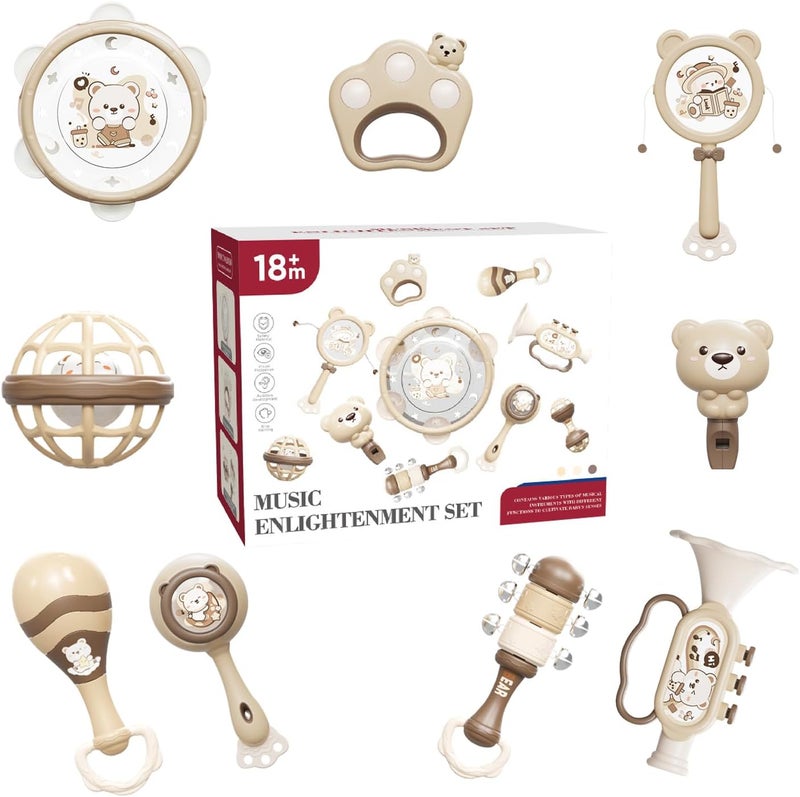 10-Piece Toddler Musical Rattle & Teether Set - Sensory Play Toys for Children 18 Months & Up - Image 1