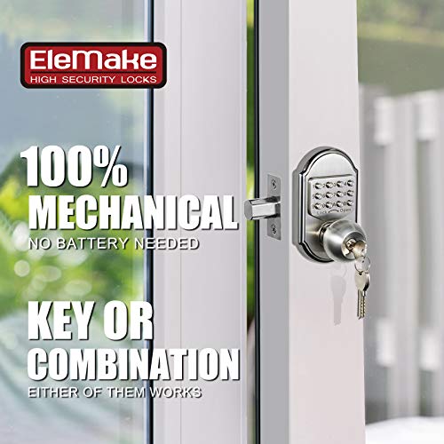Elemake Keyless Entry Door Lock with Keypad - Keyless Deadbolt Lock, Digital Code Security Door Lock for Exterior Doors, Mechanical Lock with Stainless Steel 304 for Durability and Easy DIY Installation - Image 2