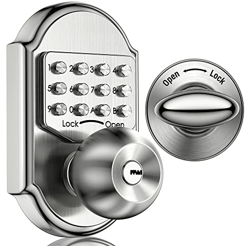 Elemake Keyless Entry Door Lock with Keypad - Keyless Deadbolt Lock, Digital Code Security Door Lock for Exterior Doors, Mechanical Lock with Stainless Steel 304 for Durability and Easy DIY Installation - Image 1