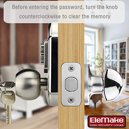 Elemake Keyless Entry Door Lock with Keypad - Keyless Deadbolt Lock, Digital Code Security Door Lock for Exterior Doors, Mechanical Lock with Stainless Steel 304 for Durability and Easy DIY Installation - Image 5