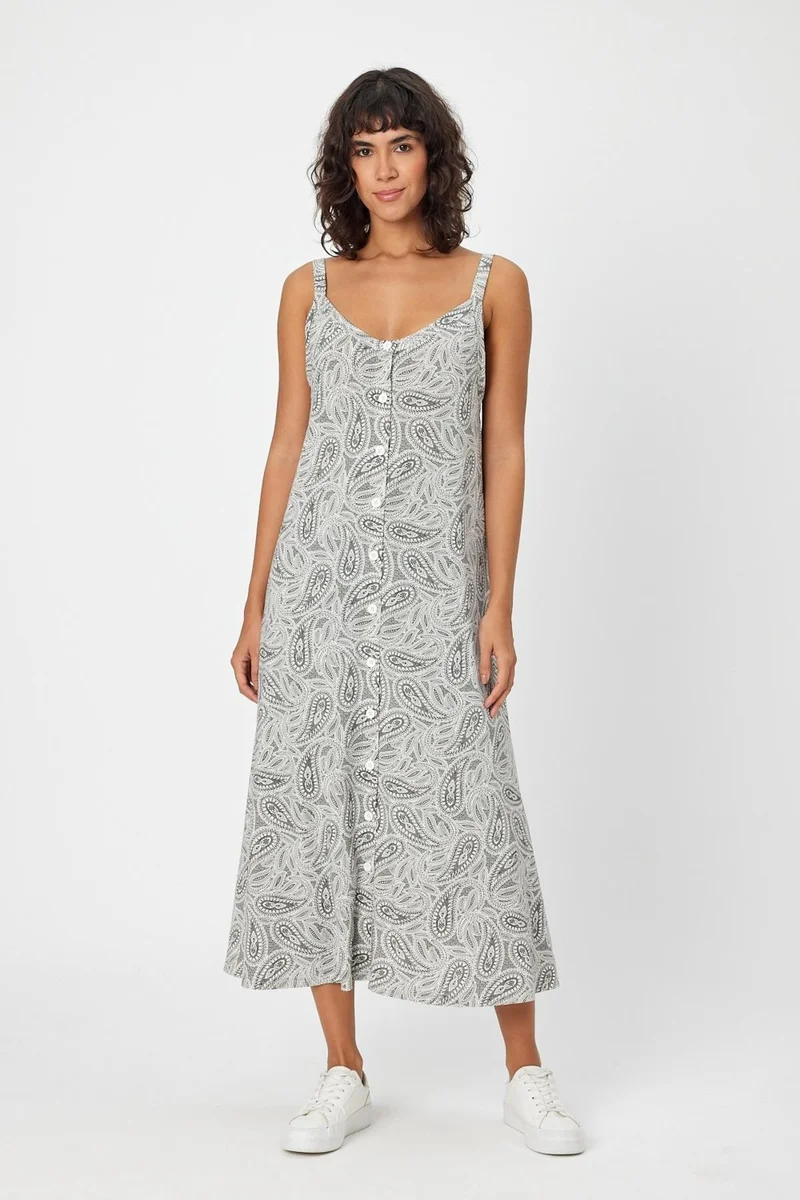 Alexander Gardi Paisley Button-Down Dress