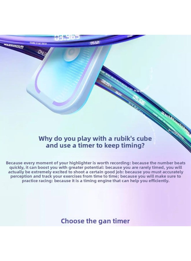 GAN Star Ring Intelligent Rubik's Cube Game Timer Can Be Connected To APP External Large Display Speed Folding Cup Game Timer-Color:Standard Edition [no Bluetooth-purple]]  - Image 3