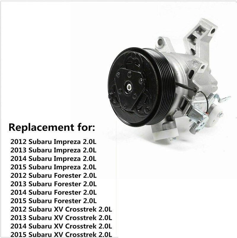 cheekyglo AC Compressor Replacement for 2012-2015 Subaru Impreza Forester XV Crosstrek DKV10R 58492 - Image 3