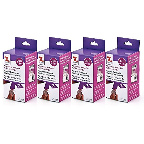 Xyron Permanent Adhesive Refills for X150 Sticker Maker, 1.5" x 20', Refill Cartridges, 4 Pack (AT155-20A) - Image 1