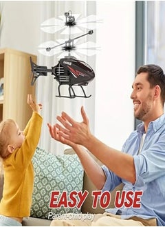 ماركة غير محددة طائرة هليكوبتر RC بمستشعر الجاذبية للأولاد - طائرة هليكوبتر خفيفة الوزن للاستخدام الداخلي/الخارجي 