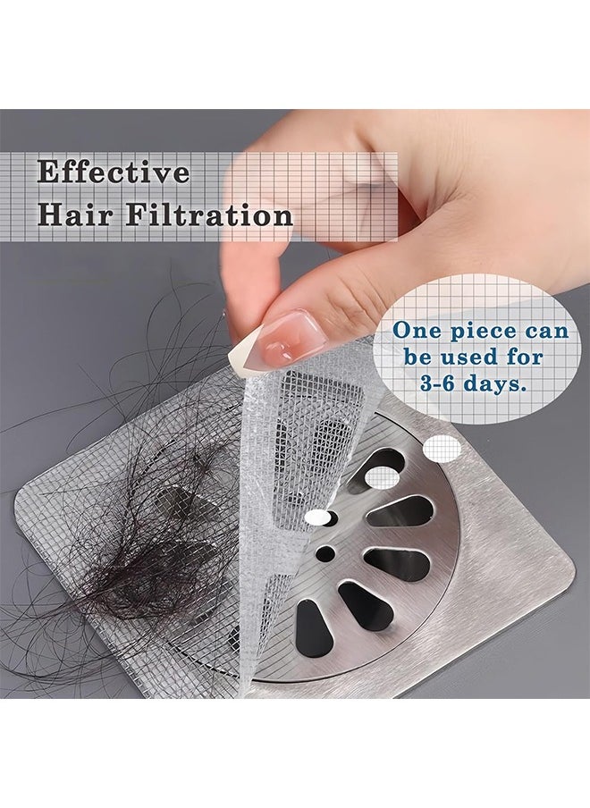 Sweet Life 100 Disposable Shower Drain Mesh Stickers, Drain Cover, Floor Drain Stickers, Sink Strainer Stickers, Hair Catcher, Hair Sewer Stickers for Bathroom, Laundry Room, Bathtub, Kitchen, Sink, and more  - Image 3