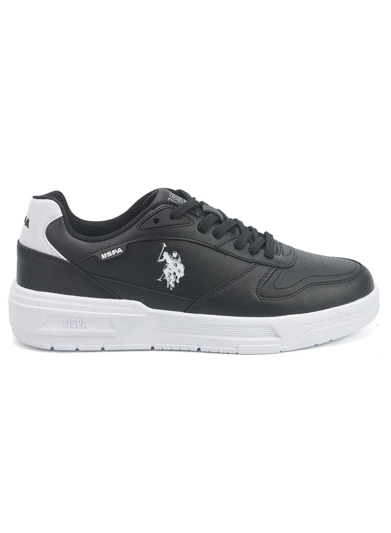 Men's Black Classic Low-Top Sneakers, Stylish Lace-Up Design Perfect for Casual Adventures