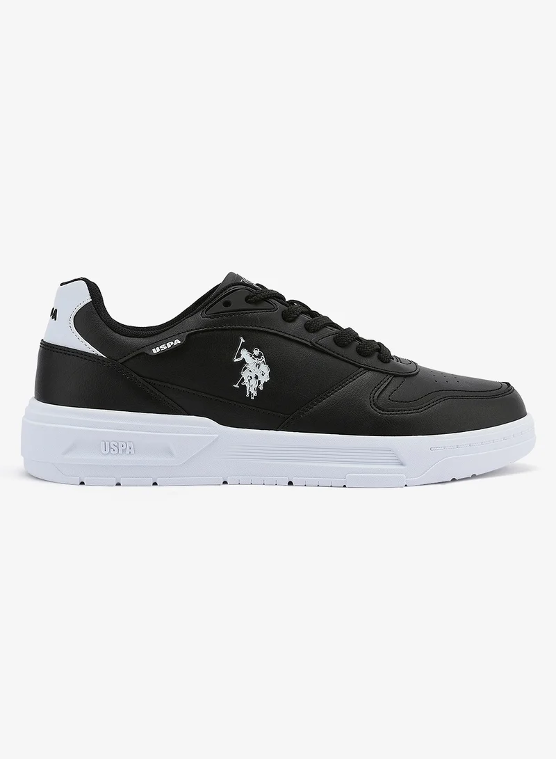 U.S. Polo Assn. Men's Black Classic Low-Top Sneakers, Stylish Lace-Up Design Shoes Perfect for Casual Adventures