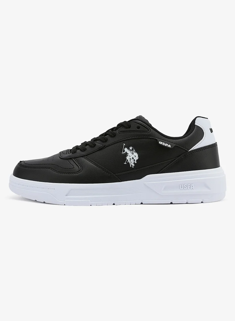 U.S. Polo Assn. Men's Black Classic Low-Top Sneakers, Stylish Lace-Up Design Shoes Perfect for Casual Adventures