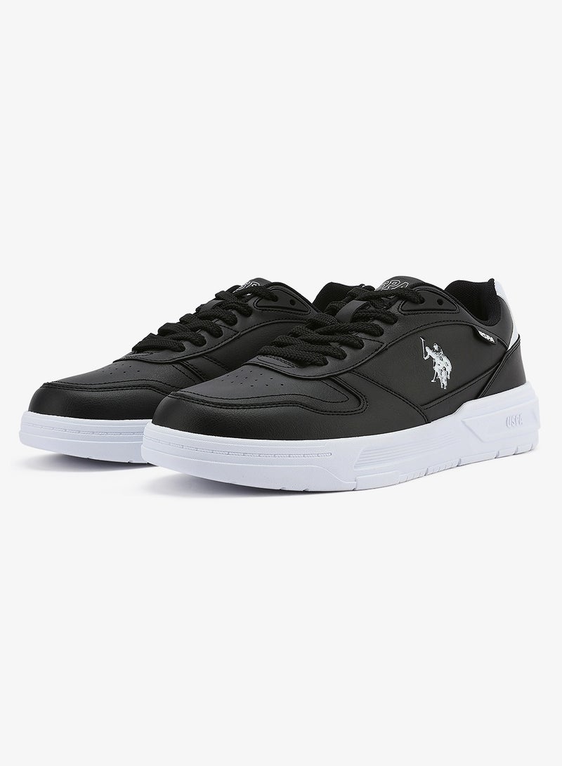 U.S. Polo Assn. Men's Black Classic Low-Top Sneakers, Stylish Lace-Up Design Shoes Perfect for Casual Adventures - Image 4