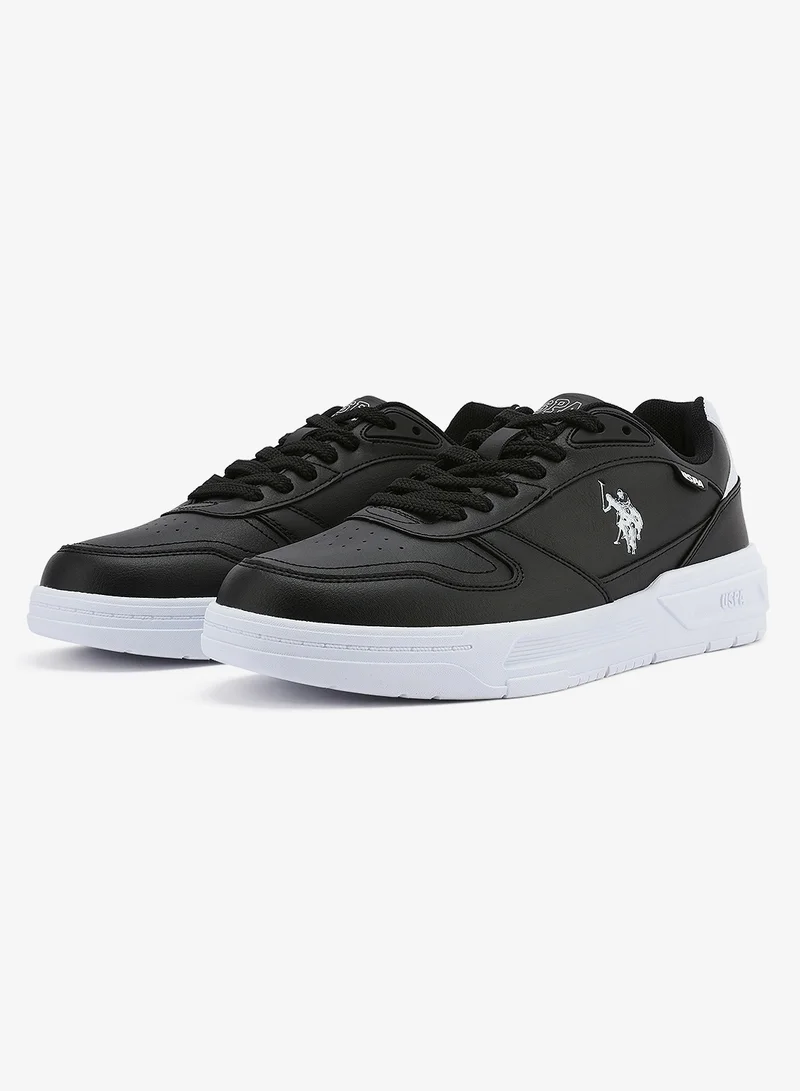 U.S. Polo Assn. black Men's Black Classic Low-Top Sneakers, Stylish Lace-Up Design Shoes Perfect for Casual Adventures for Men | Best Price UAE