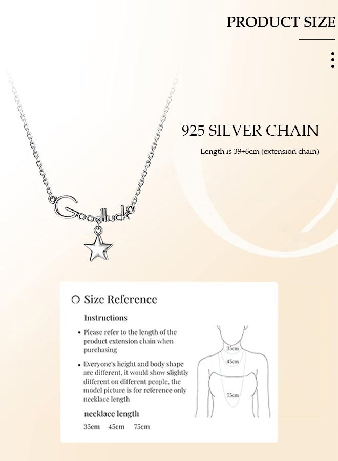 DUNISO 925 Pure Silver Necklace, Fashion Dainty Necklace, Jewelry Hypoallergenic Necklace,  Ideal Gift for Women, Girls, Valentines, Mother's Day, Birthday Gifts - Image 5