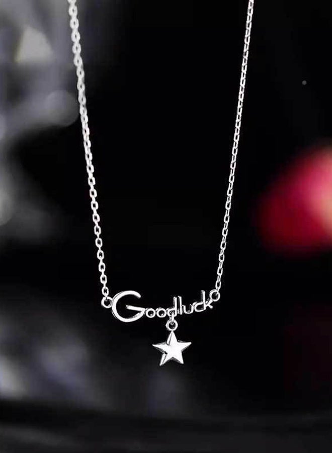 DUNISO 925 Pure Silver Necklace, Fashion Dainty Necklace, Jewelry Hypoallergenic Necklace,  Ideal Gift for Women, Girls, Valentines, Mother's Day, Birthday Gifts - Image 3