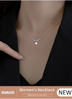 DUNISO 925 Pure Silver Necklace, Fashion Dainty Necklace, Jewelry Hypoallergenic Necklace,  Ideal Gift for Women, Girls, Valentines, Mother's Day, Birthday Gifts  - Image 1