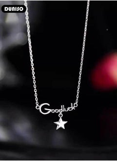 DUNISO 925 Pure Silver Necklace, Fashion Dainty Necklace, Jewelry Hypoallergenic Necklace,  Ideal Gift for Women, Girls, Valentines, Mother's Day, Birthday Gifts  - Image 3