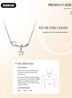 DUNISO 925 Pure Silver Necklace, Fashion Dainty Necklace, Jewelry Hypoallergenic Necklace,  Ideal Gift for Women, Girls, Valentines, Mother's Day, Birthday Gifts  - Image 4