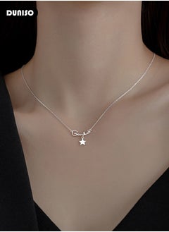 DUNISO 925 Pure Silver Necklace, Fashion Dainty Necklace, Jewelry Hypoallergenic Necklace,  Ideal Gift for Women, Girls, Valentines, Mother's Day, Birthday Gifts  - Image 5