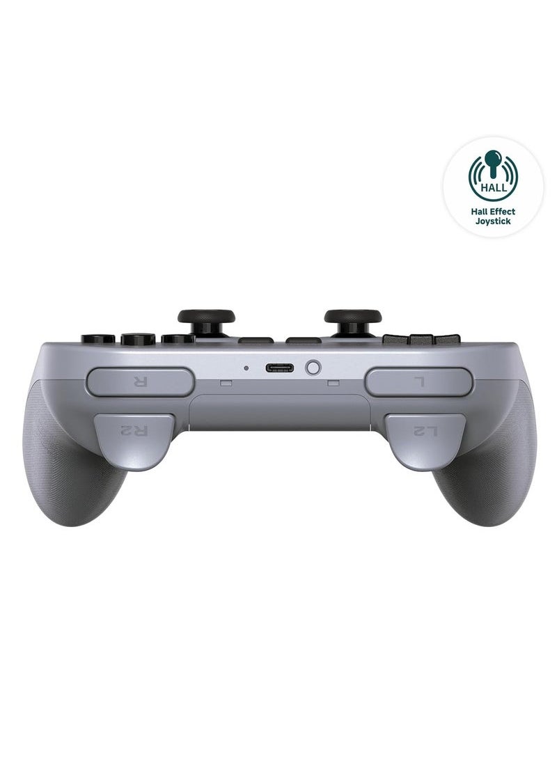 Generic 8Bitdo Pro 2 Bluetooth Controller for Switch, Hall Effect Joystick Update, Wireless Gaming Controller for Switch, PC, Android, and Steam Deck & Apple (Grey)  - Image 2
