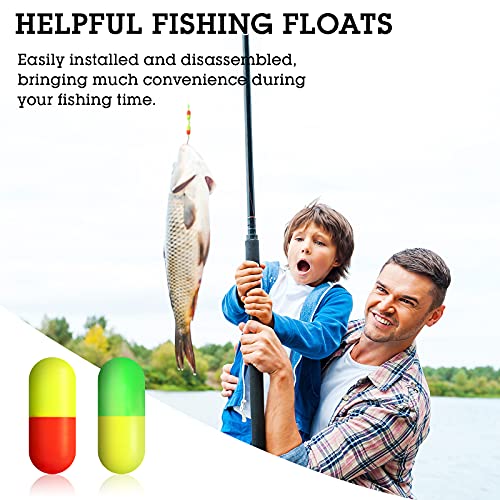 Skylety 100 Pieces Pompano Rig Floats Surf Fishing Pill Floats Snell Floats Making Kit for Trout Catfish Walleye (Red Yellow, Green Yellow, Red, Yellow, Green) - Image 4