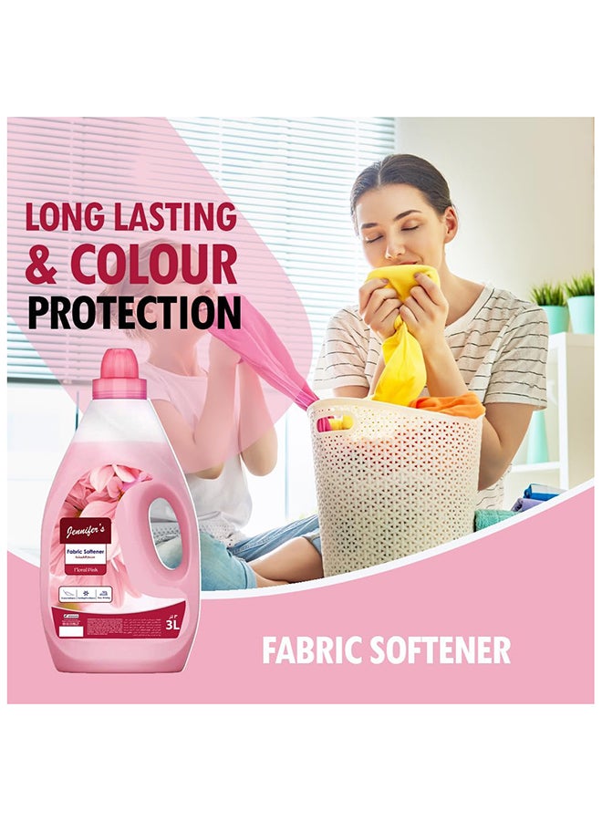 Jennifer's Fabric Softener Floral Pink 3 Liters - Superior Softening, Long-Lasting Fragrance, Eazy Iron, Gentle on Fabrics - Image 4