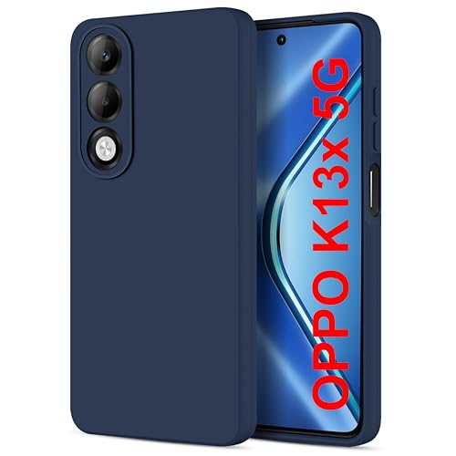 SBMS Silicone Back Cover Case for Oppo K13x 5G | Soft Micro-Fibre Lining Inside | Camera Protection Bump | Shockproof Back Cover Case for Oppo K13x 5G (Blue) - Image 1