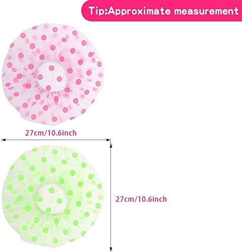 JHEPCOIN Set Of 2 Reusable Waterproof Elastic Eva Free-Size Bathroom Shower Caps - For Homes, Spas, Salons, Hair Treatment, Beauty Parlors multicolour and print - Image 4