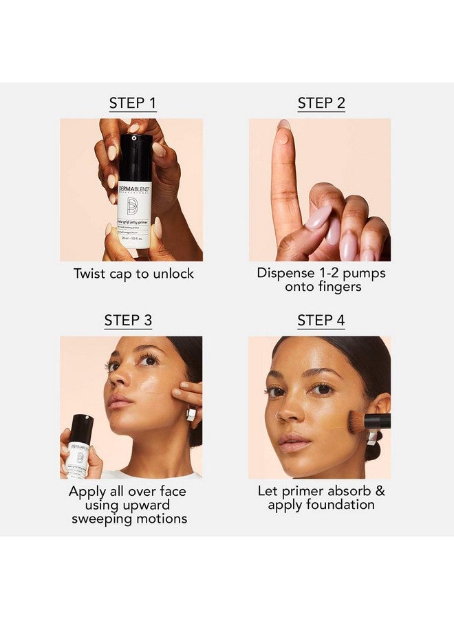 Dermablend Insta-Grip Jelly Primer Face Makeup, Silicone-Free Face Primer for Dry Skin, Pore Minimizing with 24HR Wear, 1.0 Fl oz - Image 5