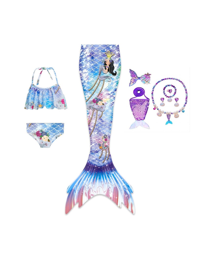 10-Piece Mermaid Tail Swimming Costume Set - Image 1