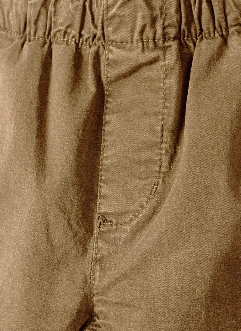 MINOTI Teen Cargo Trousers with Elastic Waist and Cuffed Ankles