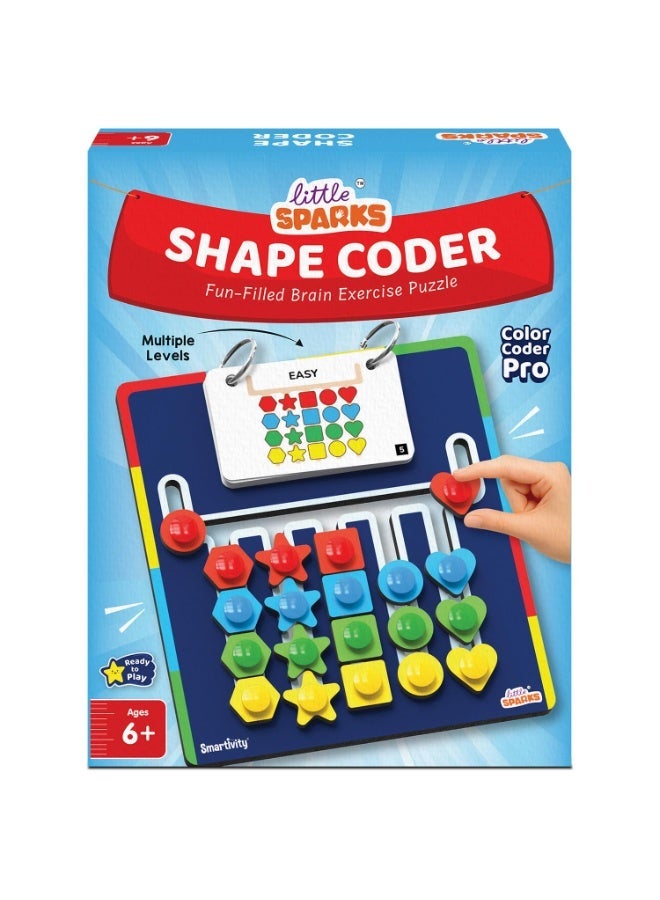 Smartivity Shape Coder DIY S.T.E.M Educational Puzzle Game for Kids 6+ – Logic, Pattern Recognition & Color Matching | 15 Challenge Cards | Screen-Free Learning Toy for Problem Solving & Critical Thinking - Image 1