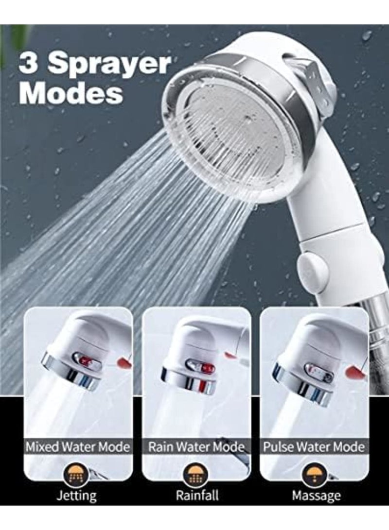 SYOSI Dog Shower Sprayer Set, Pet Shower Sprayer for Pet Bathing and Dog Washing, Brass Shower Head Diverter Valve & Handheld Shower Head & Shower Hose & Holder, Dog Clean Sprayer Kit for Washing - Image 2