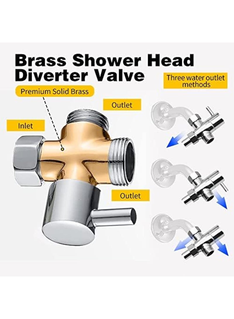 SYOSI Dog Shower Sprayer Set, Pet Shower Sprayer for Pet Bathing and Dog Washing, Brass Shower Head Diverter Valve & Handheld Shower Head & Shower Hose & Holder, Dog Clean Sprayer Kit for Washing - Image 3