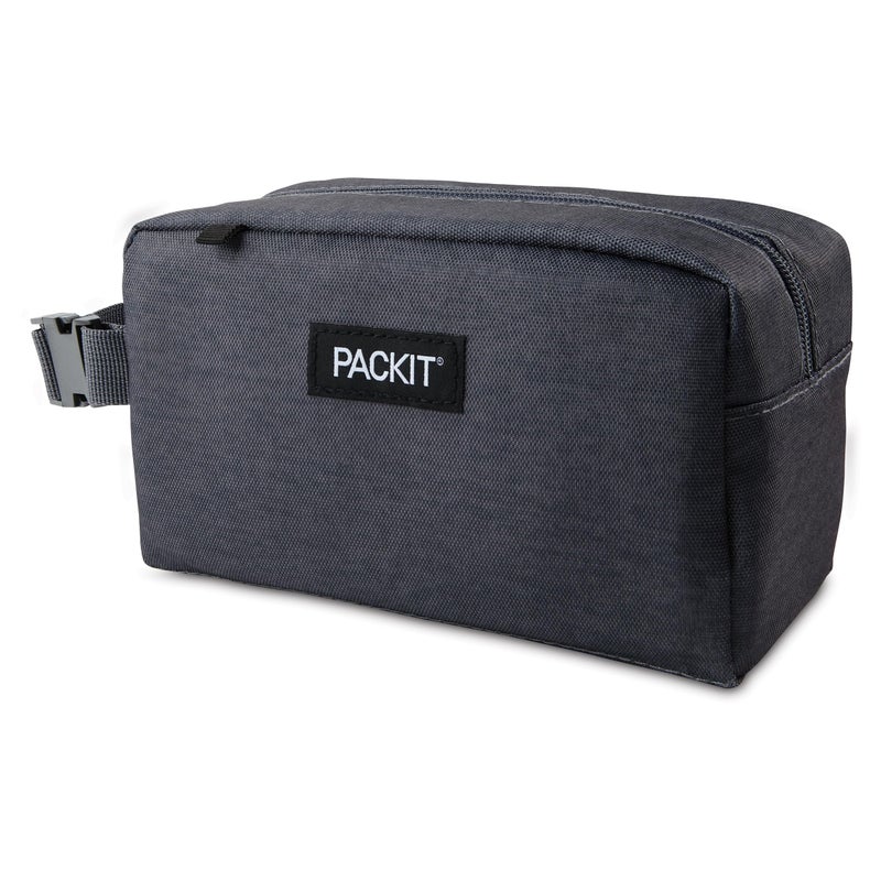 PackIt Freezable Snack Box, City Charcoal, Built with EcoFreezeÂ® Technology, Collapsible, Reusable, Zip Closure with Buckle Handle, For Work Snacks, Fresh Snacks On the Go, Adults, and All Ages - Image 2