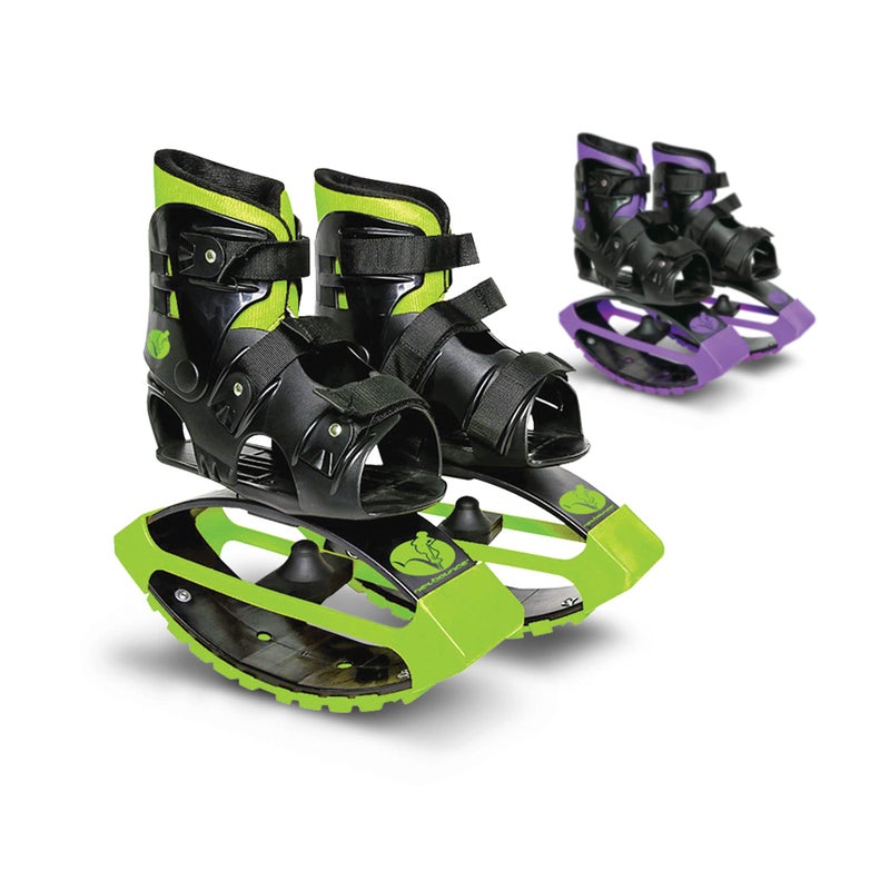 New Bounce Jumping Shoes - Kangaroo Jumping Shoes for Kids - Exercise Moon Shoes - Bouncy Shoes for Ages 8-12 - Size 1-6 (32-38 EU) Green - Image 1