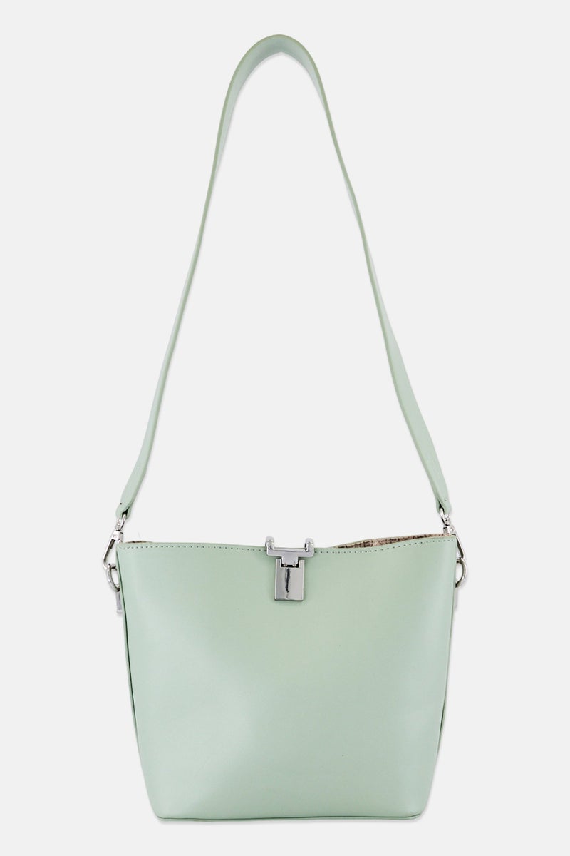 London Fog Women Brand Logo Cross Body Bag, Sage - Image 3