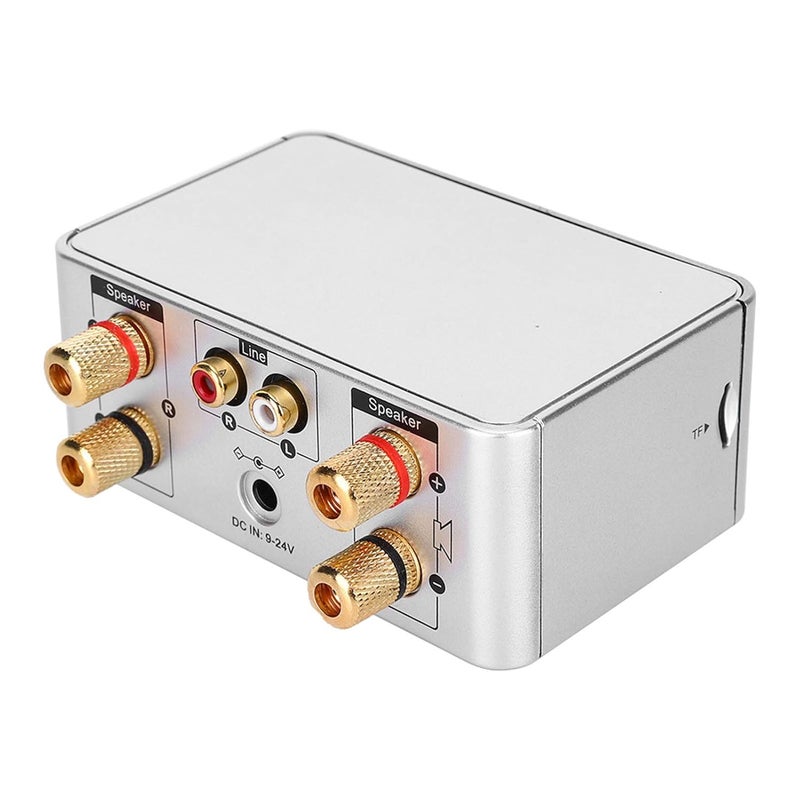 LiebeWH HiFi BT 5.0 Digital Audio Amplifier Board, 50W X 2 Stereo Amplifier with Memory Card Player, Mini for Home Theater AMP System (Silver) - Image 4