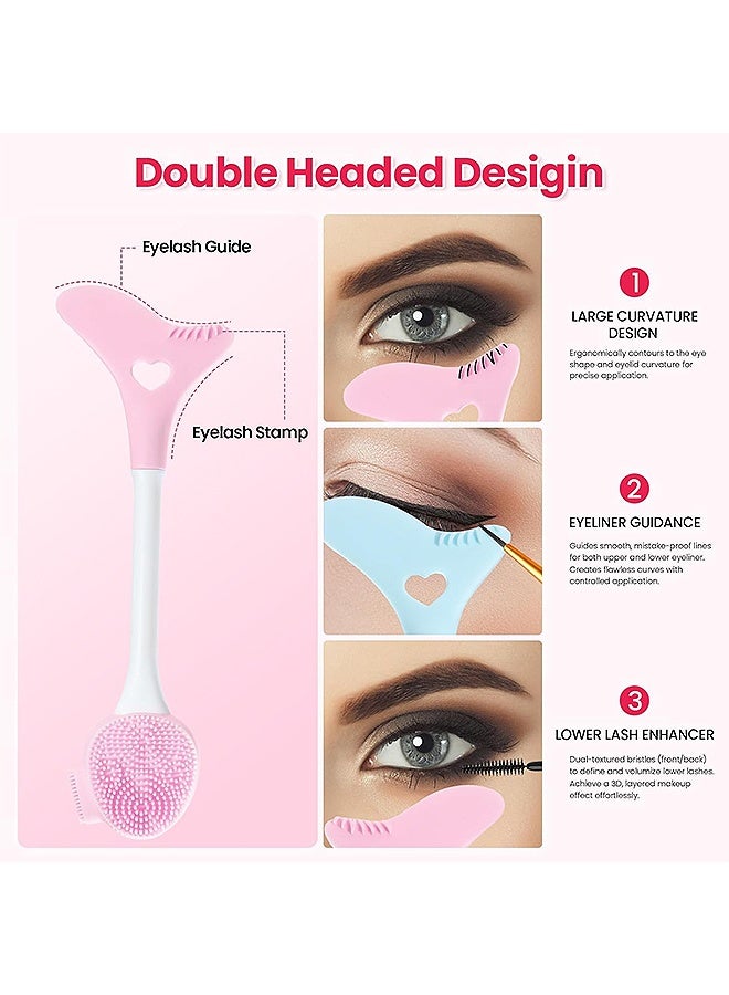 Photon 2 in 1 Double-Sided Facial Cleansing Brushes, 2Pcs Silicone Face Scrubber  Brush, Face Mask Brush for Exfoliating, Removing Blackheads Makeup Skincare Removal - Image 5