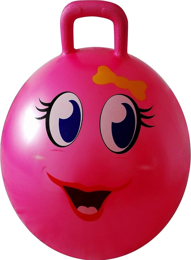 Abhsant Hippity Hopper Ball, Inflatable 65 CM Jump Ball for Kids, Pink Indoor and Outdoor Fun, Durable Heavy Gauge Vinyl, EZ Grip Handle, Promotes Balance-Coordination-Strength - Image 1
