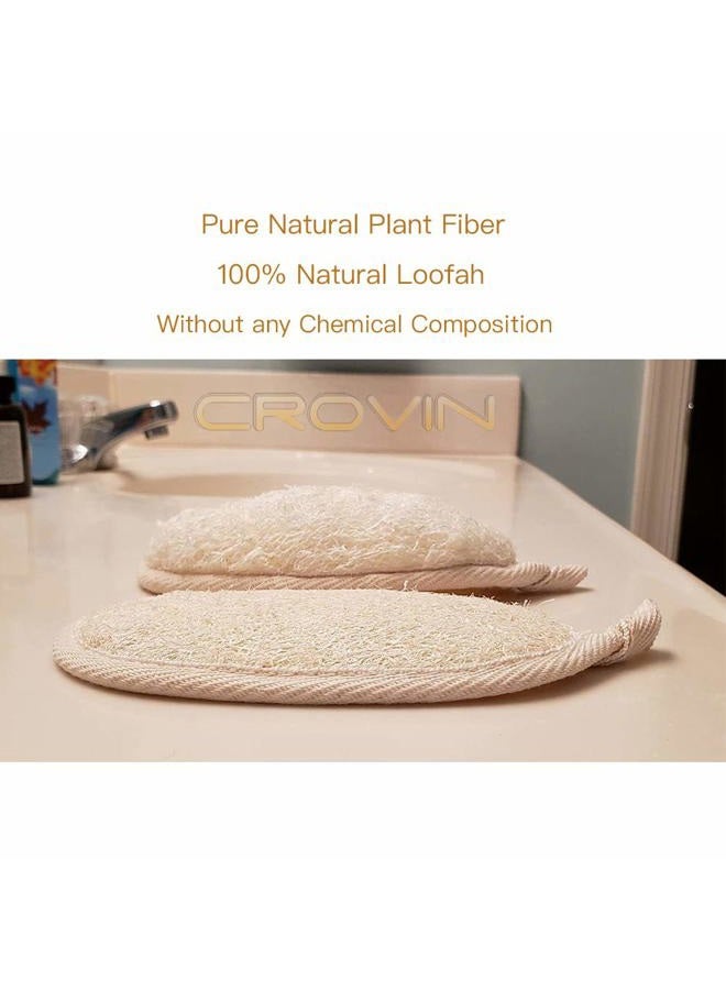 CROVIN Bigger 5x7 Natural loofah Sponge for Exfoliating and Invigorate Your Dead Skin - Eco Friendly and Biodegradable All-Natural Loufa - Deeply Clean Your Body Pack of 4 - Image 4